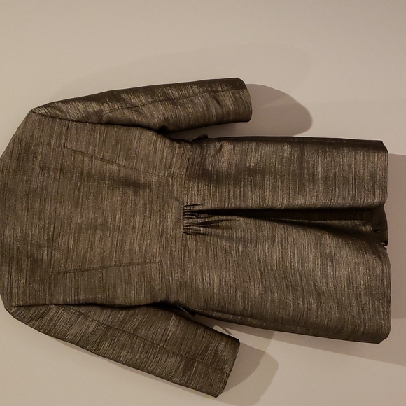 Burberry, Size 4, Black & Gold Long Jacket - Picture 6 of 7